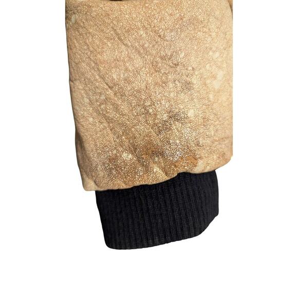 Vintage Boogie's Diner Las Vegas Bomber Varsity Jacket Wool Leather Black Large - Picture 6 of 16